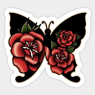 BUTTERFLY AND FLOWERS Sticker